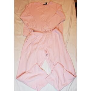 JOE BOXER Vintage Light Pink Sweatshirt Pullover & Sweatpants Set Women’s XL